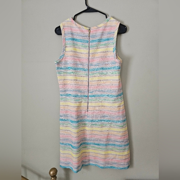 Sara Campbell Spring Rainbow Linen Blend Shift Dress - Picture 5 of 9